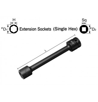 3/8" MP Extension Socket (Fixed Magnet Type)